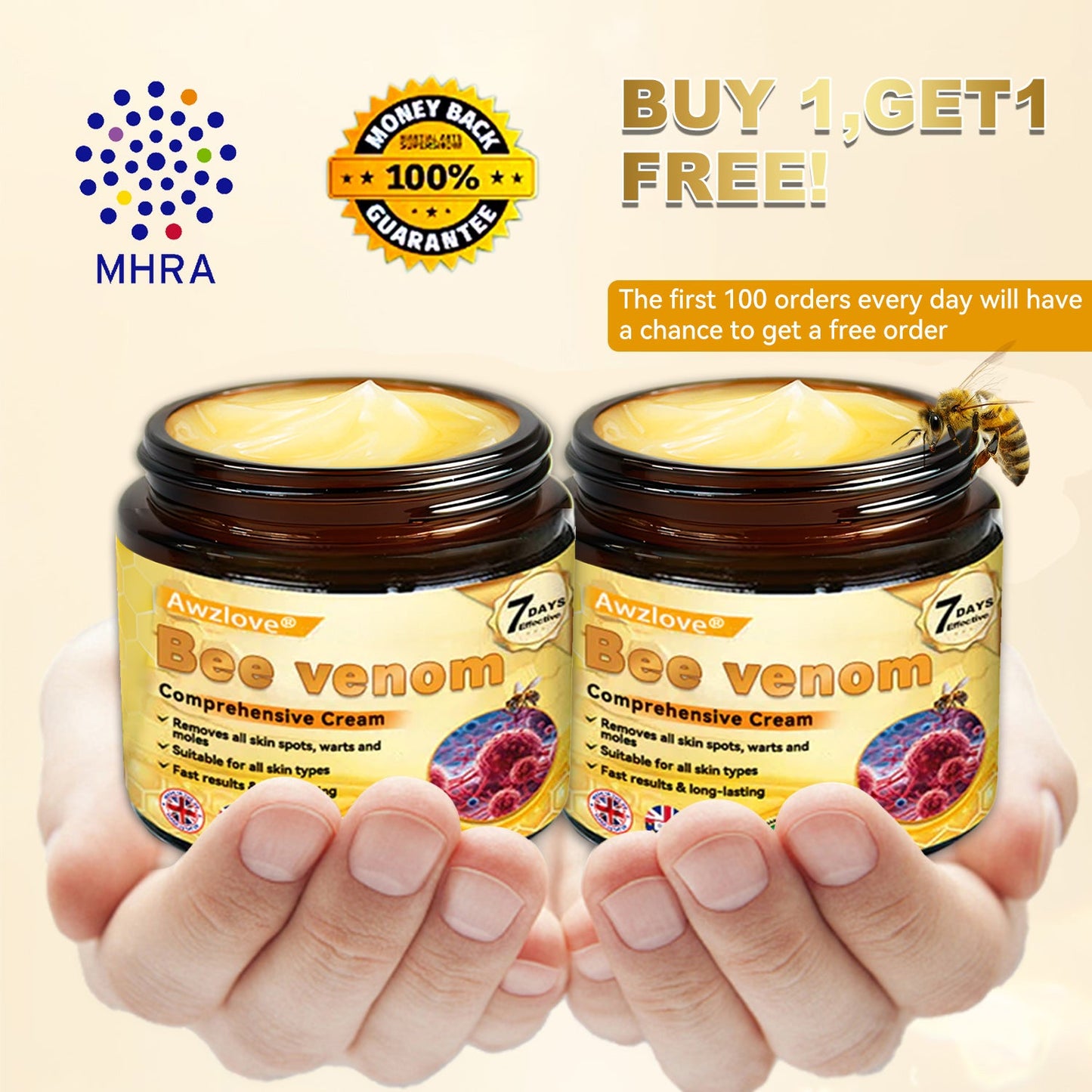 Made and Shipped from the UK 🇬🇧🇬🇧🇬🇧 𝐀𝐖𝐙𝐋𝐎𝐕𝐄® Bee venom Comprehensive Cream 🔥 LAST DAY 80% OFF 💎